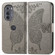 Motorola Edge 2022 Butterfly Love Flower Embossed Flip Leather Phone Case - Gray