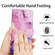 Motorola Edge 2022 Crossbody Painted Marble Pattern Leather Phone Case - Purple