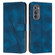 Motorola Edge 2022 Dream Triangle Leather Phone Case with Lanyard - Blue