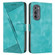 Motorola Edge 2022 Dream Triangle Leather Phone Case with Lanyard - Green