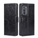 Motorola Edge 2022 Geometric Stitching Leather Phone Case - Black