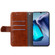 Motorola Edge 2022 Geometric Stitching Leather Phone Case - Black