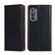 Motorola Edge 2022 Gloss Oil Solid Color Magnetic Leather Phone Case - Black