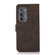 Motorola Edge 2022 KHAZNEH Matte Texture Leather Phone Case - Brown