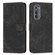 Motorola Edge 2022 Skin Feel Stripe Pattern Leather Phone Case with Lanyard - Black