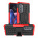 Motorola Edge 2022 Tire Texture TPU + PC Phone Case with Holder - Red