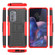 Motorola Edge 2022 Tire Texture TPU + PC Phone Case with Holder - Red