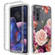 Motorola Edge 2022 Transparent Painted Phone Case - Purple Floral