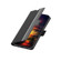 Motorola Edge 2022 Twill Texture Side Buckle Leather Phone Case - Black