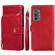 Motorola Edge 2022 Zipper Bag Flip Leather Phone Case - Red