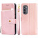 Motorola Edge 2022 Zipper Bag Flip Leather Phone Case - Rose Gold