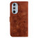 Motorola Edge 30 Pro / Edge+ 2022 Lily Embossed Leather Phone Case - Brown