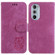 Motorola Edge 30 Pro / Edge+ 2022 Little Tiger Embossed Leather Phone Case - Rose Red