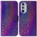 Motorola Edge+ 2022 / 30 Pro Colorful Magnetic Buckle Leather Phone Case - Purple