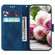 Motorola Edge+ 2022 / Edge 30 Pro Butterfly Rose Embossed Leather Phone Case - Blue