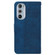 Motorola Edge+ 2022 / Edge 30 Pro Geometric Embossed Leather Phone Case - Blue