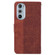 Motorola Edge+ 2022 / Edge 30 Pro Geometric Embossed Leather Phone Case - Brown