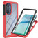 Motorola Edge+ 2022 Starry Sky Solid Color Series PC + TPU Phone Case with PET Film - Red