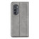 Motorola Moto Edge 2022 Retro-skin Magnetic Suction Leather Phone Case - Grey