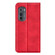 Motorola Moto Edge 2022 Retro-skin Magnetic Suction Leather Phone Case - Red