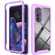 Motorola Moto Edge 2022 Starry Sky Solid Color TPU Clear PC Phone Case - Purple