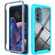 Motorola Moto Edge 2022 Starry Sky Solid Color TPU Clear PC Phone Case - Sky Blue