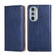 Motorola Moto Edge+ 2022 / Edge 30 Pro Pure Color Magnetic Leather Phone Case - Blue