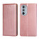 Motorola Moto Edge+ 2022 / Edge 30 Pro Pure Color Magnetic Leather Phone Case - Rose Gold