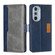 Motorola Moto Edge+ 2022/Edge 30 Pro Contrast Color Side Buckle Leather Phone Case - Blue + Grey