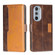 Motorola Moto Edge+ 2022/Edge 30 Pro Contrast Color Side Buckle Leather Phone Case - Dark Brown + Gold