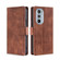 Motorola Moto Edge+ 2022/Edge 30 Pro Skin Feel Crocodile Magnetic Clasp Leather Phone Case - Brown