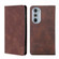 Motorola Moto Edge+ 2022/Edge 30 Pro Skin Feel Magnetic Horizontal Flip Leather Phone Case - Dark Brown
