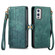 OnePlus Nord CE3 Lite Geometric Zipper Wallet Side Buckle Leather Phone Case - Green