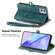 OnePlus 10 Pro 5G Geometric Zipper Wallet Side Buckle Leather Phone Case - Green