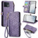 OnePlus 10 Pro 5G Geometric Zipper Wallet Side Buckle Leather Phone Case - Purple