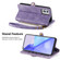 OnePlus 10 Pro 5G Geometric Zipper Wallet Side Buckle Leather Phone Case - Purple