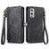 OnePlus 10 Pro 5G Geometric Zipper Wallet Side Buckle Leather Phone Case - Black