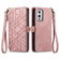 OnePlus 10 Pro 5G Geometric Zipper Wallet Side Buckle Leather Phone Case - Pink