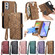 OnePlus 9RT 5G Geometric Zipper Wallet Side Buckle Leather Phone Case - Green
