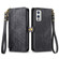 OnePlus Nord 2 5G Geometric Zipper Wallet Side Buckle Leather Phone Case - Black