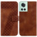 OnePlus 10R/Ace 7-shaped Embossed Leather Phone Case - Brown