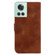 OnePlus 10R/Ace 7-shaped Embossed Leather Phone Case - Brown