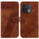 OnePlus 10 Pro 5G 7-shaped Embossed Leather Phone Case - Brown