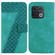OnePlus 10 Pro 5G 7-shaped Embossed Leather Phone Case - Green
