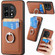 OnePlus 11 Carbon Fiber Card Wallet Ring Holder Phone Case - Brown