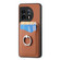 OnePlus 11 Carbon Fiber Card Wallet Ring Holder Phone Case - Brown