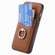 OnePlus 11 Carbon Fiber Card Wallet Ring Holder Phone Case - Brown