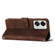 OnePlus Nord 2T 5G Dream Triangle Leather Phone Case with Lanyard - Brown