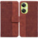 OnePlus Nord CE 3 Lite/Nord N30 Geometric Embossed Leather Phone Case - Brown