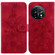 OnePlus 11 Lily Embossed Leather Phone Case - Red OnePlus 11 Lily Embossed Leather Phone Case - Red